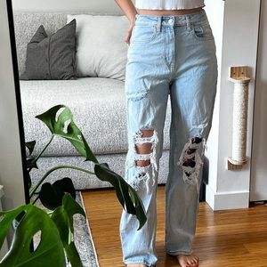 high rise baggy jeans
